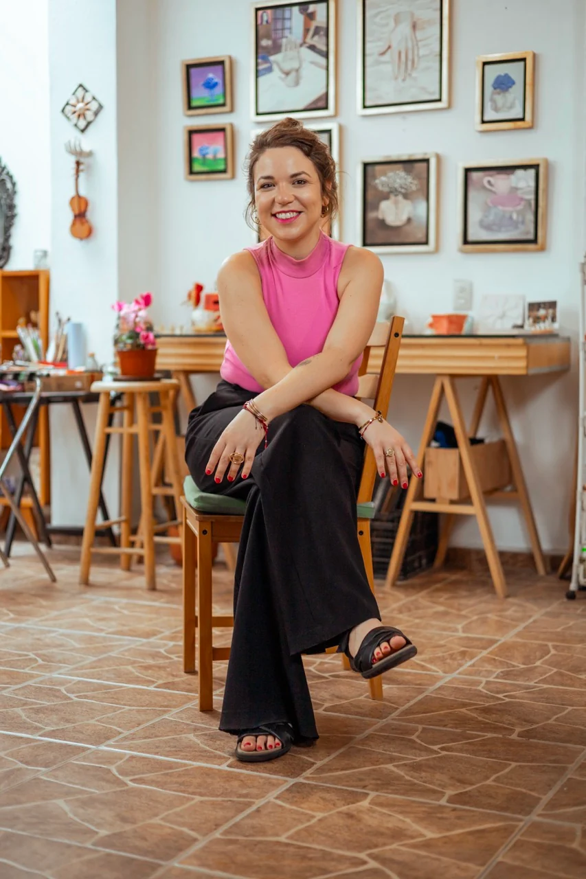 Christine Lauck in her studio